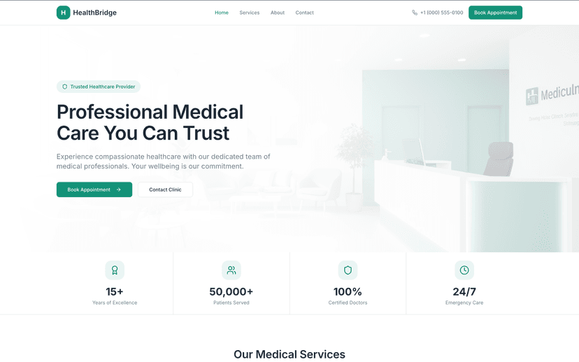 Clinic Showcase – Healthcare Practice Website